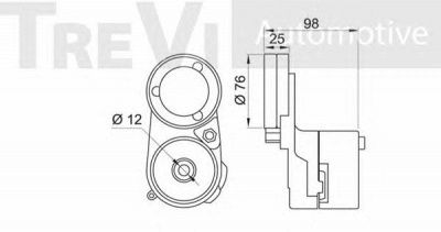 TREVI AUTOMOTIVE ta1245 -  Натяжная планка, поликлиновой ремень